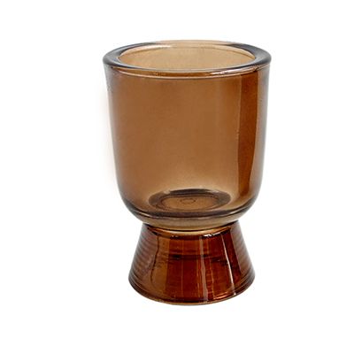 Yorklsun Glassware Autumn Brown Candle Holder & Wax Bottle YD-ND-148