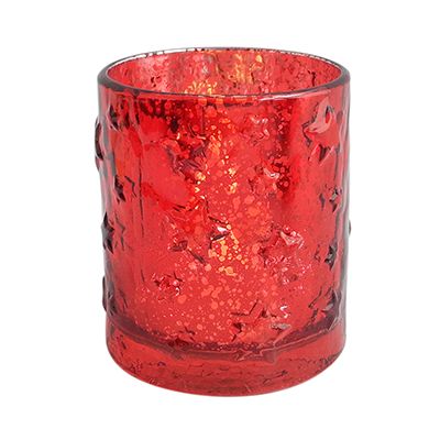 Yorklsun Glassware Red Christmas Candle Holder & Wax Bottle YD-HDWC-038
