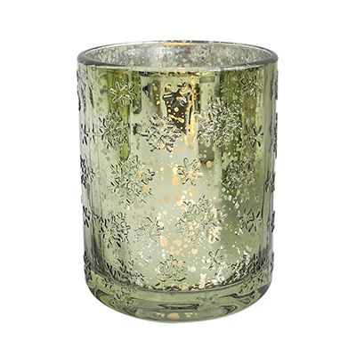 Yorklsun Glassware Green Christmas Candle Holder & Wax Bottle YD-HDWC-037