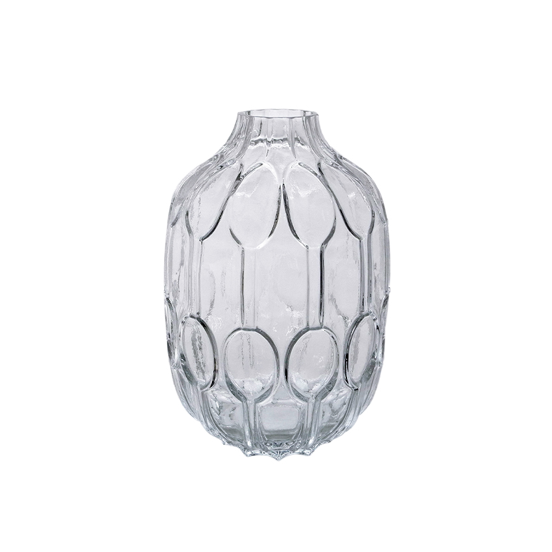 Textured Pattern Glass Vase YD-CGV-085