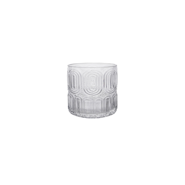 Oval Relief Glass Vase YD-CGV-187