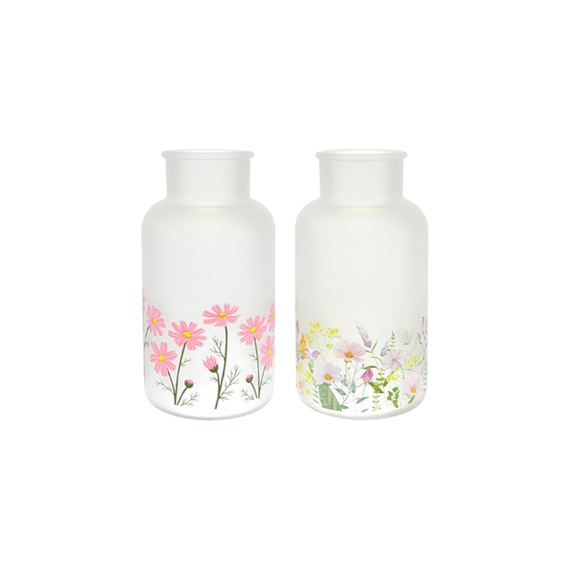 White Frosted Pattern Vase YD-SS-127