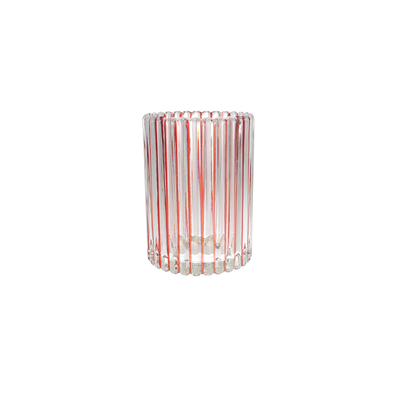 Colored Line Glass Wax Cup YD-SS-130