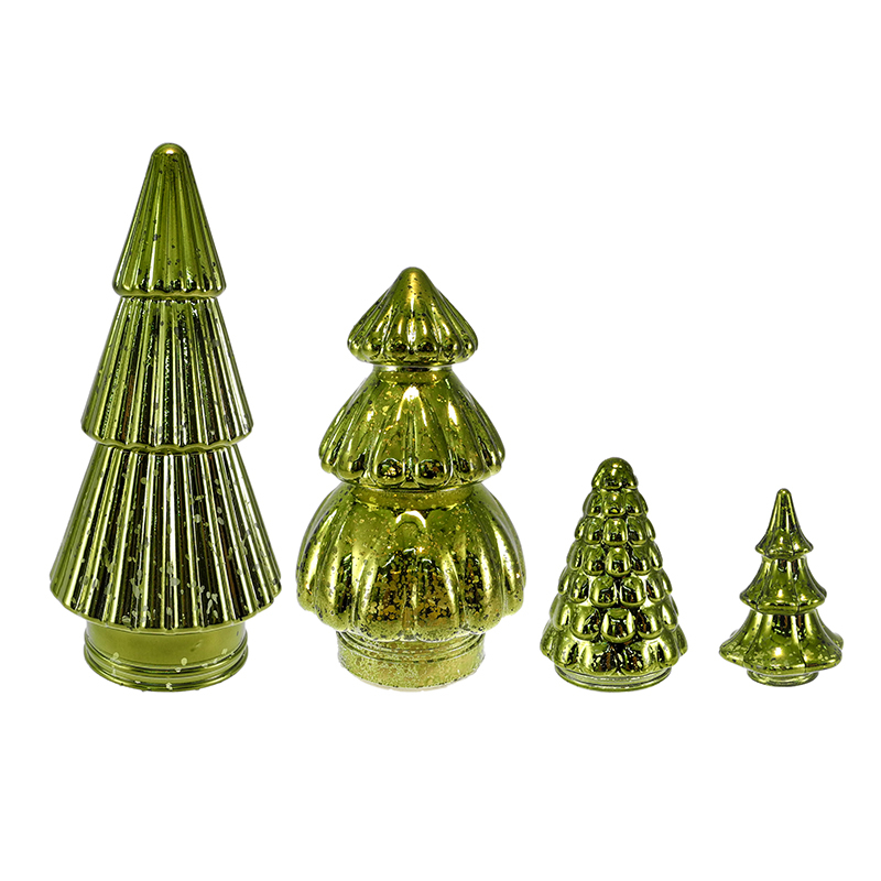 Electroplated Silver-green Christmas Tree Decorations YD-CX-132