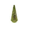 Electroplated Silver-dusted Conical Christmas Tree Decoration YD-CX-128