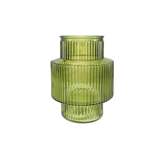 Autumn Striped Colored Glass Flower Vase YD-TDH-148