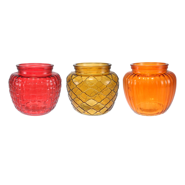 Textured Colored Glass Vase YD-TDH-153