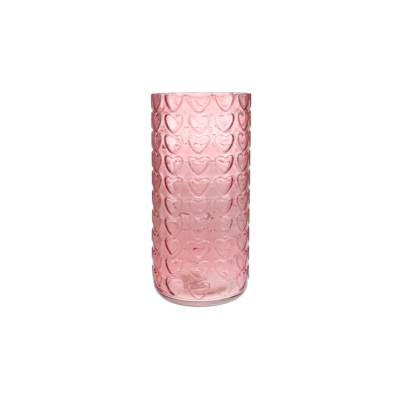 Love-themed Relief Glass Vase YD-VL-080