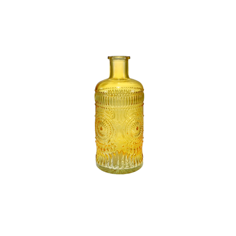 Sun Patterned Colored Glass Vase YD-SS-136