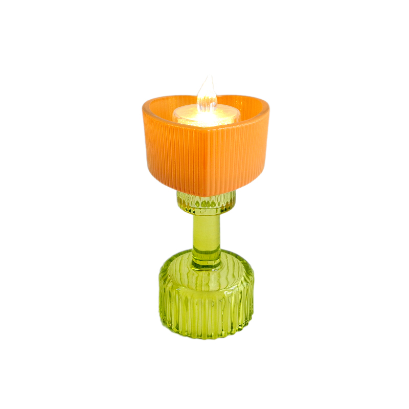 Heart-shaped Spliced Double Candle Holder YD-HDWC-256