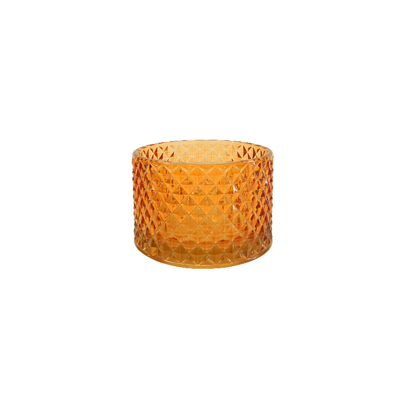 Texture Spray Color Glass Candle Holder YD-ND-376