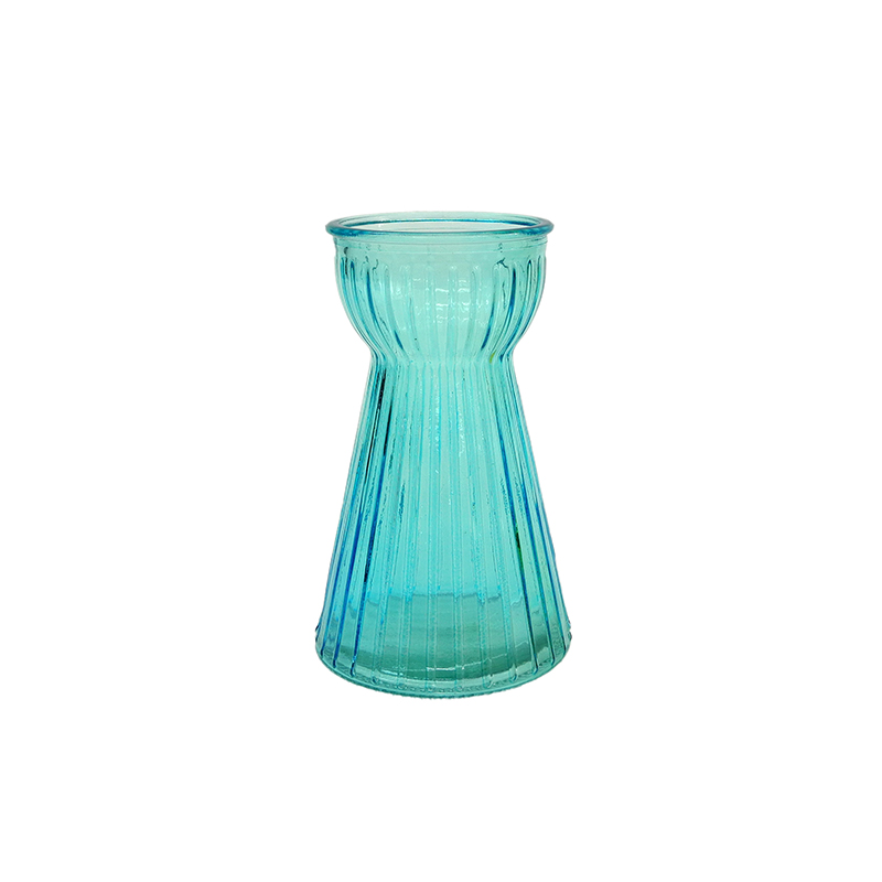Tapered Striped Spray-painted Glass Vase YD-ND-315