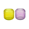 Polygonal Textured Spray-painted Glass Vase YD-ND-360
