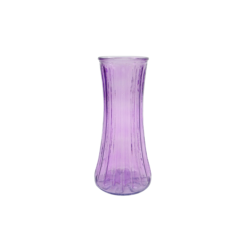 Small Waist Striped Spray-painted Glass Vase YD-ND-363