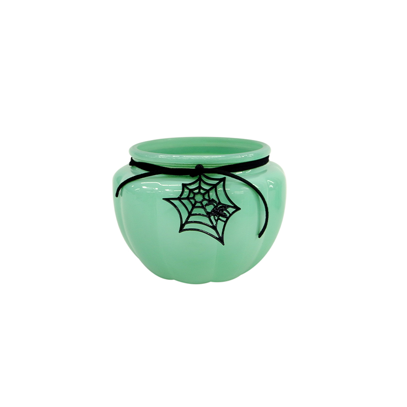 Halloween Green Enamel Painted Glass Bottle YD-HAL-109