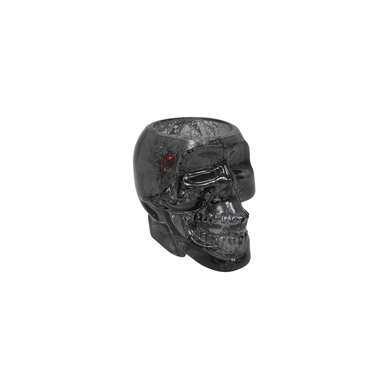 Skull Shattered Silver Glass YD-HAL-114