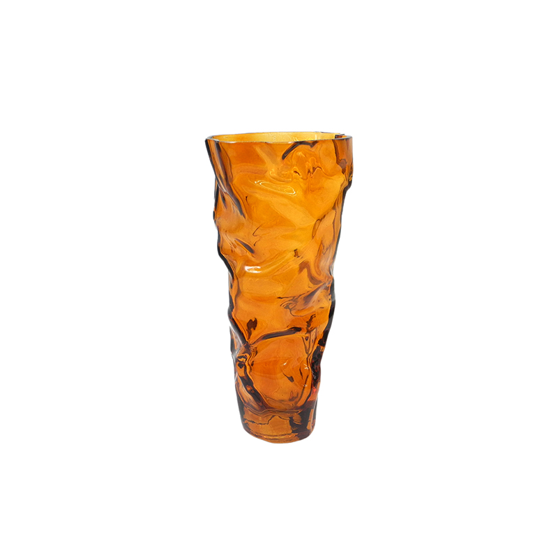 Brown Textured Glass Vase YD-TDH-096