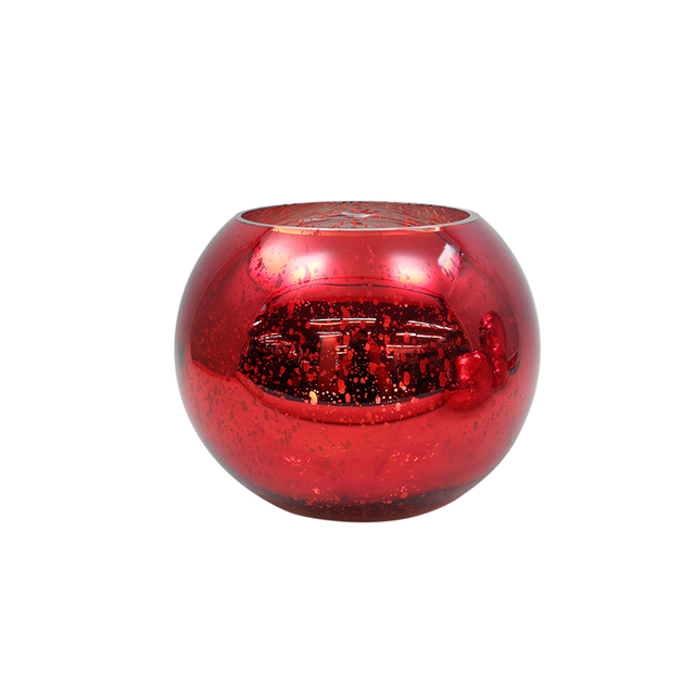 Electroplated Red Spherical Candle Holder YD-CX-106