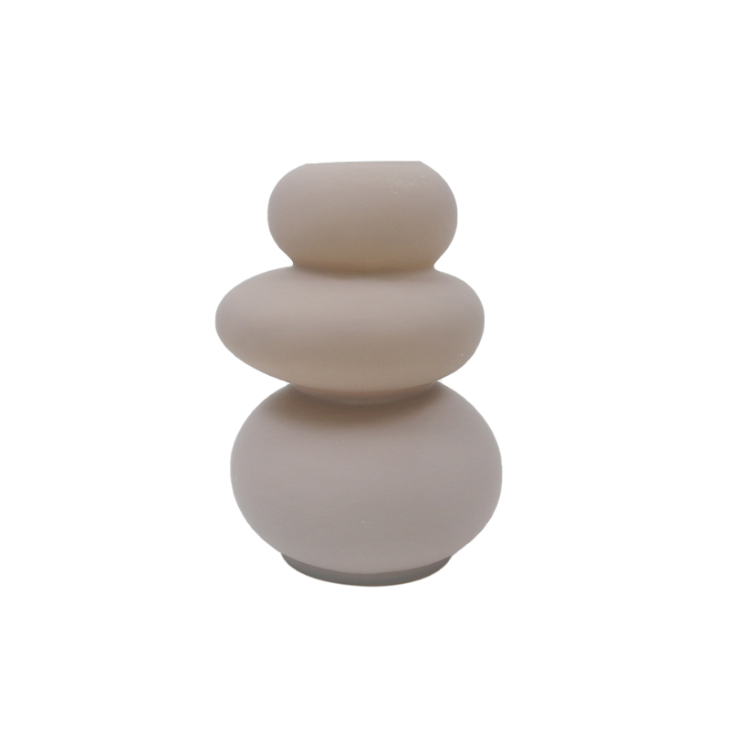 Grey Frosted Glass Vase YD-ND-467