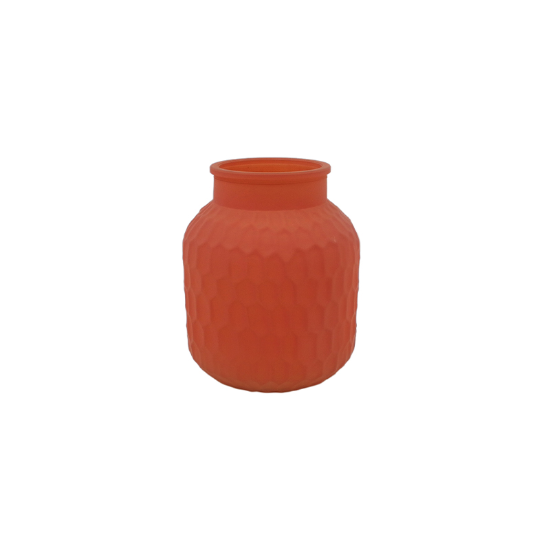 Red Frosted Glass Vase YD-ND-470