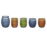 Horizontal Patterned Frosted Glass Vase YD-TDH-073