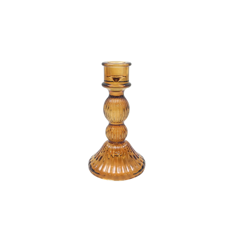 Autumn Spray-colored Glass Candle Holder YD-TDH-063