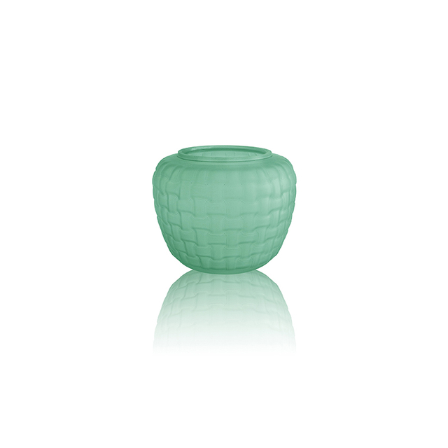 Plaid Frosted Glass Vase YD-OBS-059