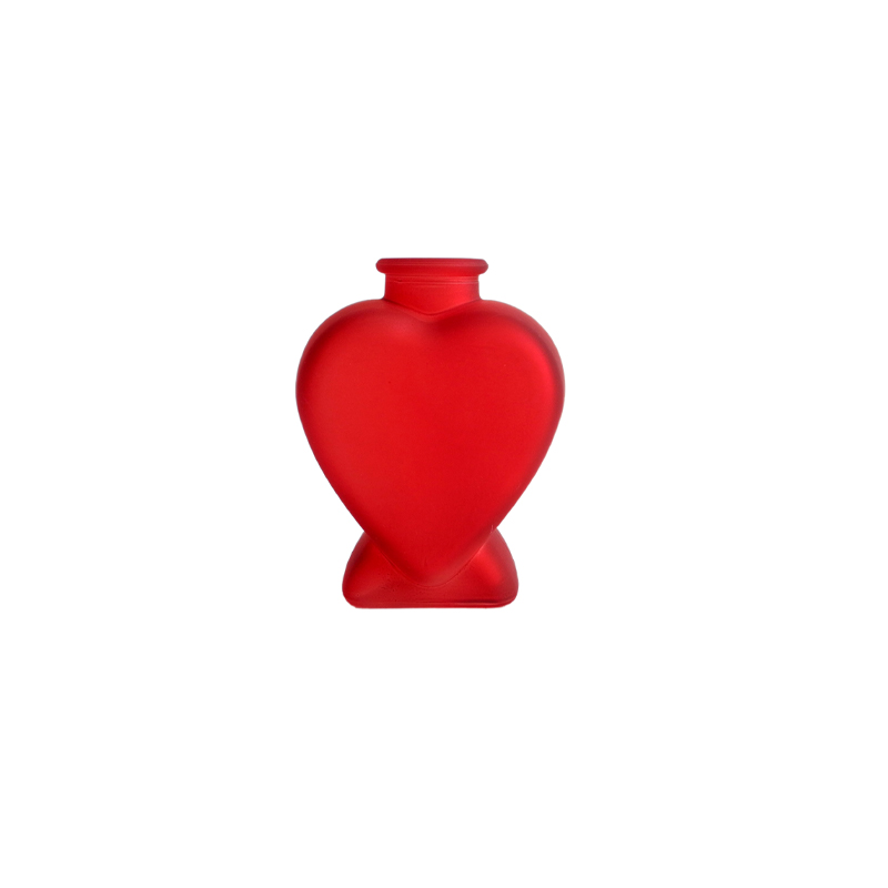 Heart Shaped Frosted Glass Vase YD-VL-041
