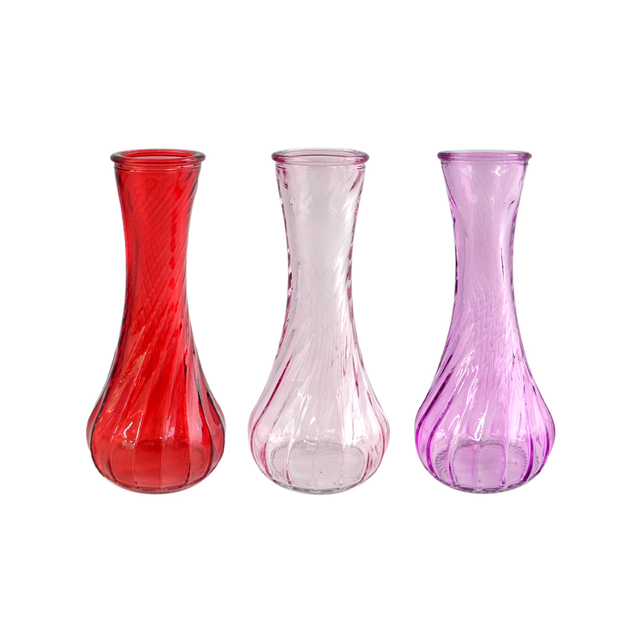 Curved Textured Glass Vase YD-VL-018