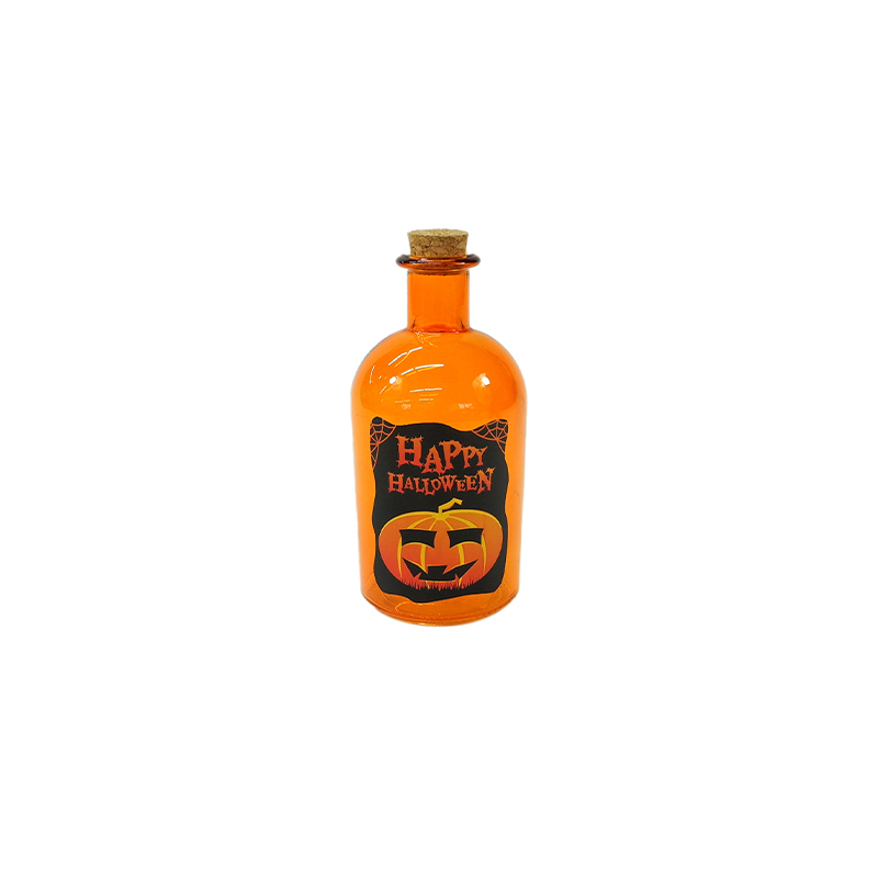 Colorful Halloween Pattern Glass Bottle YD-HAL-070