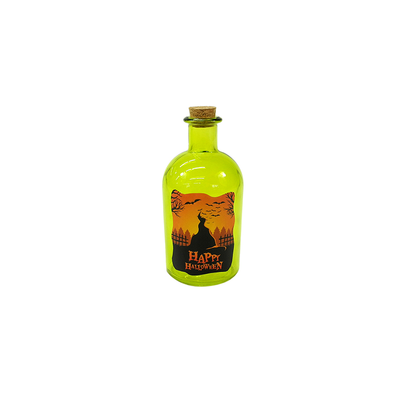 Colorful Halloween Pattern Glass Bottle YD-HAL-070