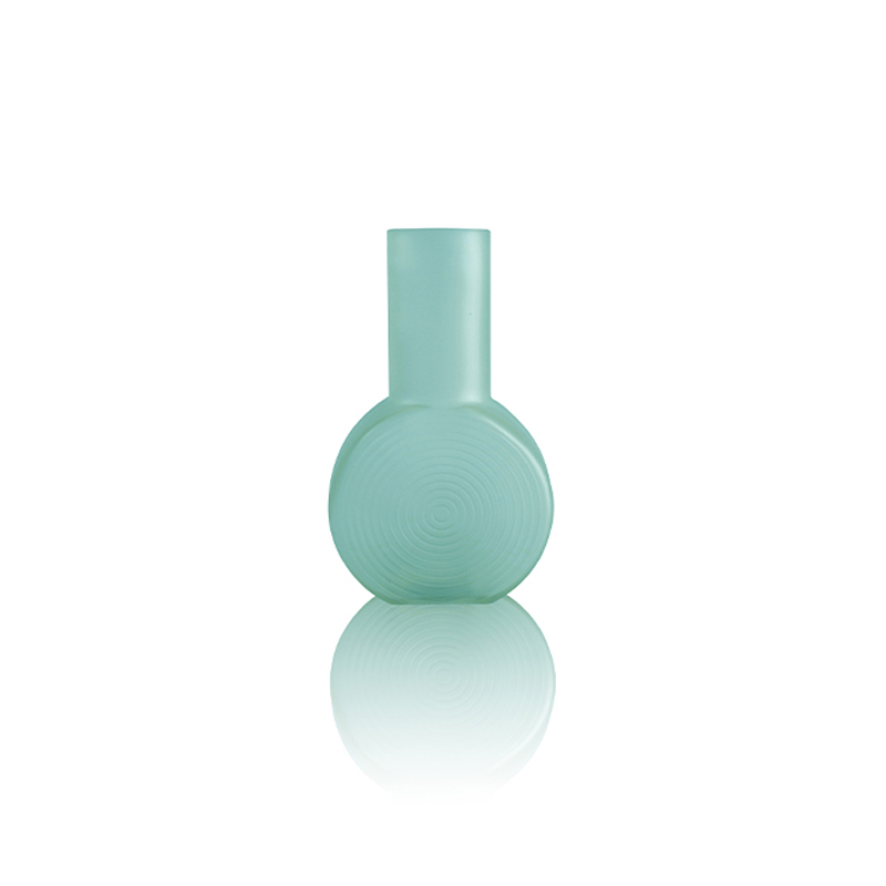 Round Textured Frosted Glass Vase YD-OBS-064