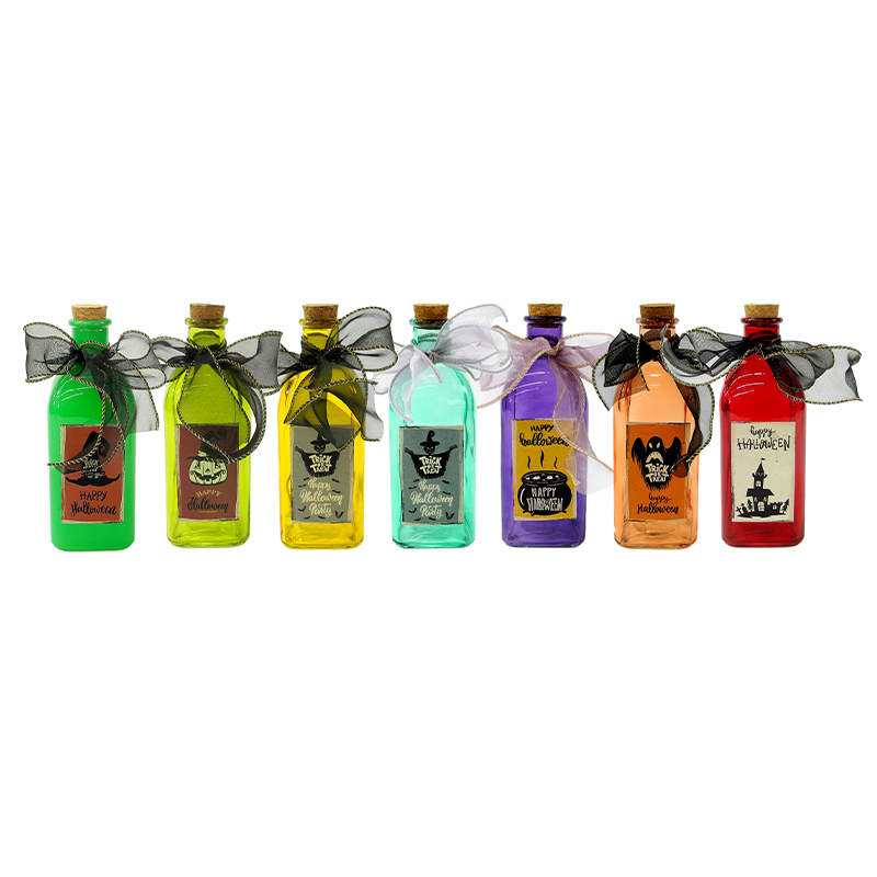 Colorful Halloween Ribbon Glass Bottle YD-HAL-065