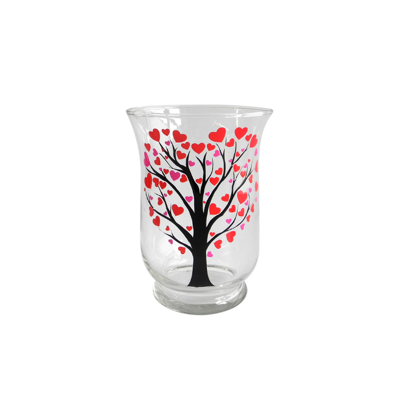 Valentine's Day Pattern Glass Wind Lamp YD-VL-064