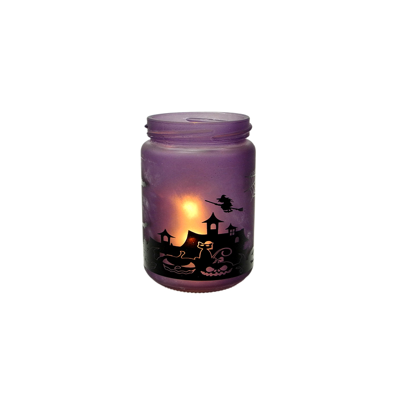 Halloween Pattern Stained Glass Candle Holder YD-HAL-085