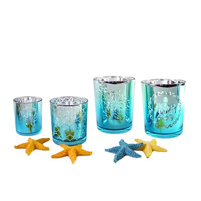 Fish scale pattern Glass Vases YD-OBS-009
