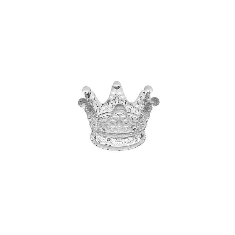 Crown Glass Candle Holder YD-HDWC-176