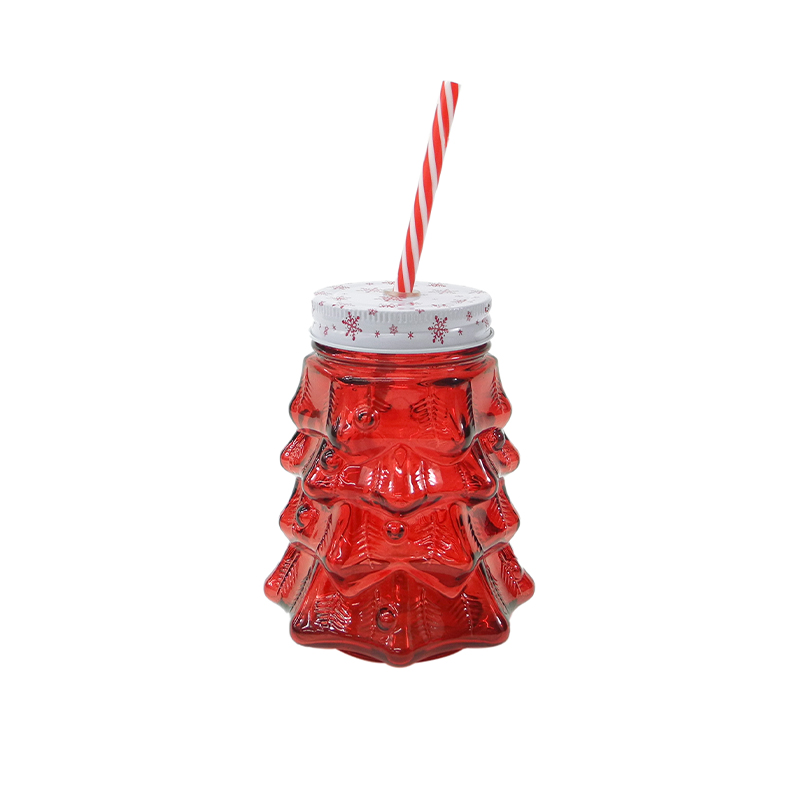 Christmas Tree Embossed Glass Sippy Cup YD-CX-090