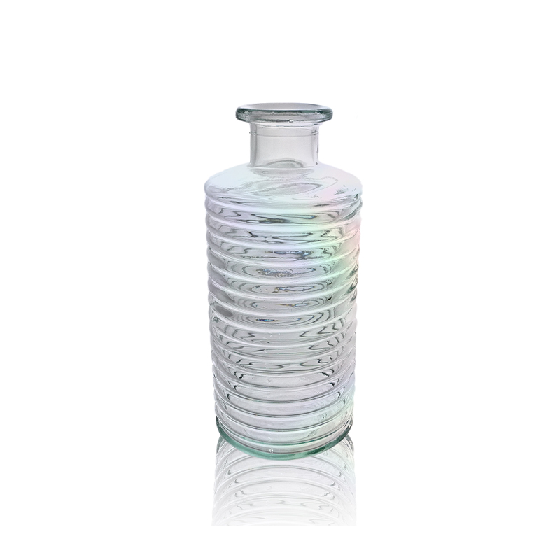 Transparent Multicolored Plated Glass Vase YD-OBS-116