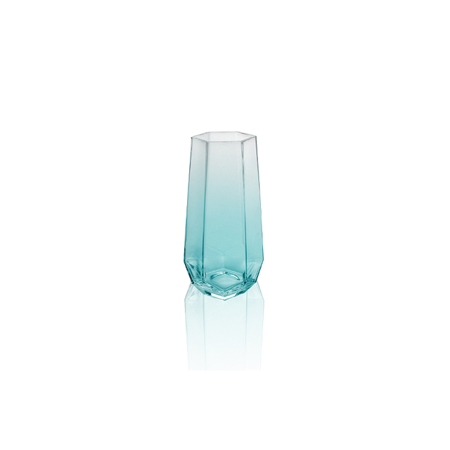 Polygonal Gradient Glass Vase YD-OBS-126