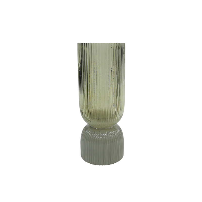 Cylinder Block Relief Spray Colored Glass Vase YD-ND-439