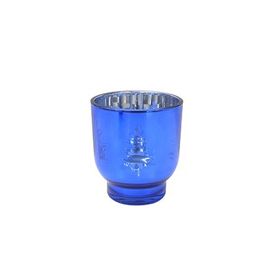 Yorklsun Glassware Royal Blue Candle Holder & Wax Bottle YD-CX-051