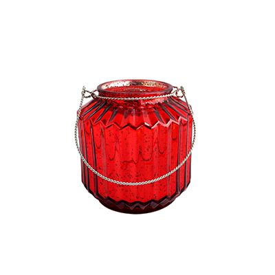 Yorklsun Glassware Red Christmas Candle Holder & Wax Bottle YD-CX-006