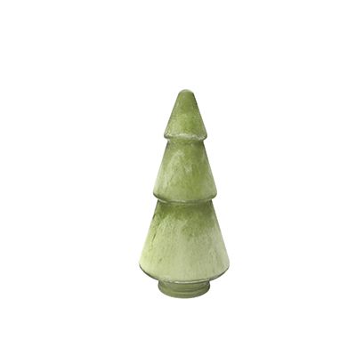 Yorklsun Glassware Green Christmas Tree Candle Holder & Wax Bottle YD-ND-186