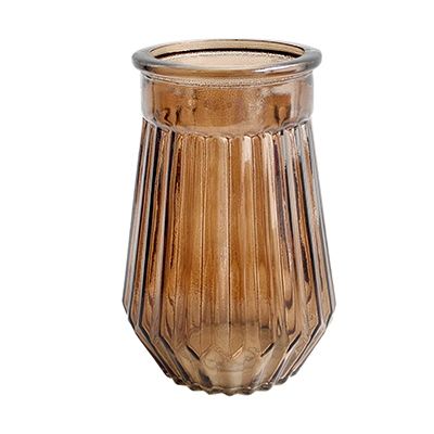 Yorklsun Glassware Autumn Brown Candle Holder & Wax Bottle YD-ND-150