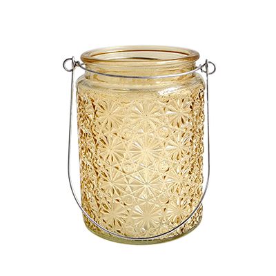 Yorklsun Glassware Autumn Yellow Candle Holder & Wax Bottle YD-ND-144