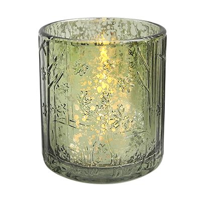 Yorklsun Glassware Green Christmas Candle Holder & Wax Bottle YD-HDWC-037