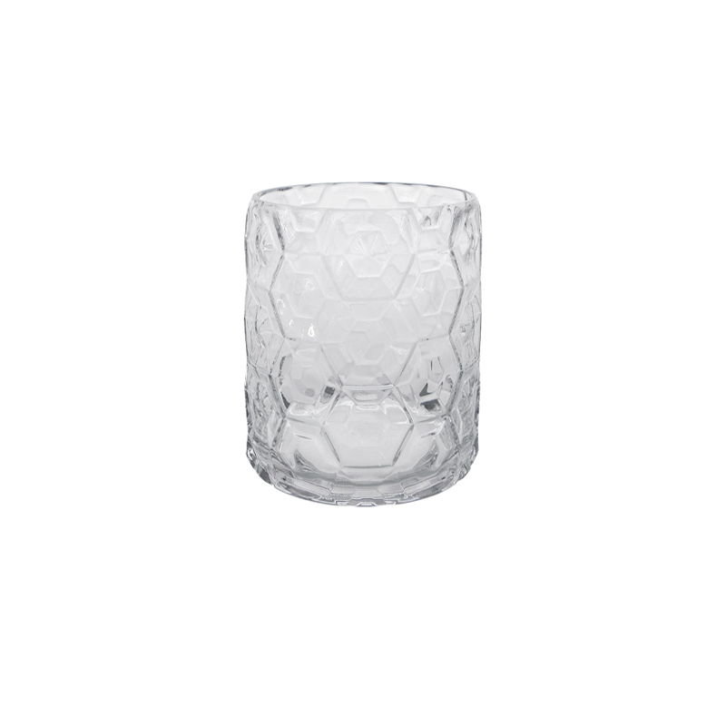 Polygonal Relief Glass Vase YD-CGV-193