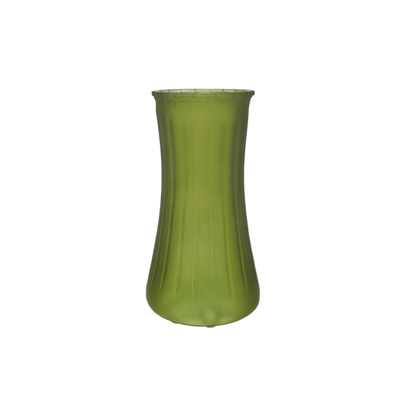 Curved Frosted Glass Vase YD-TDH-170