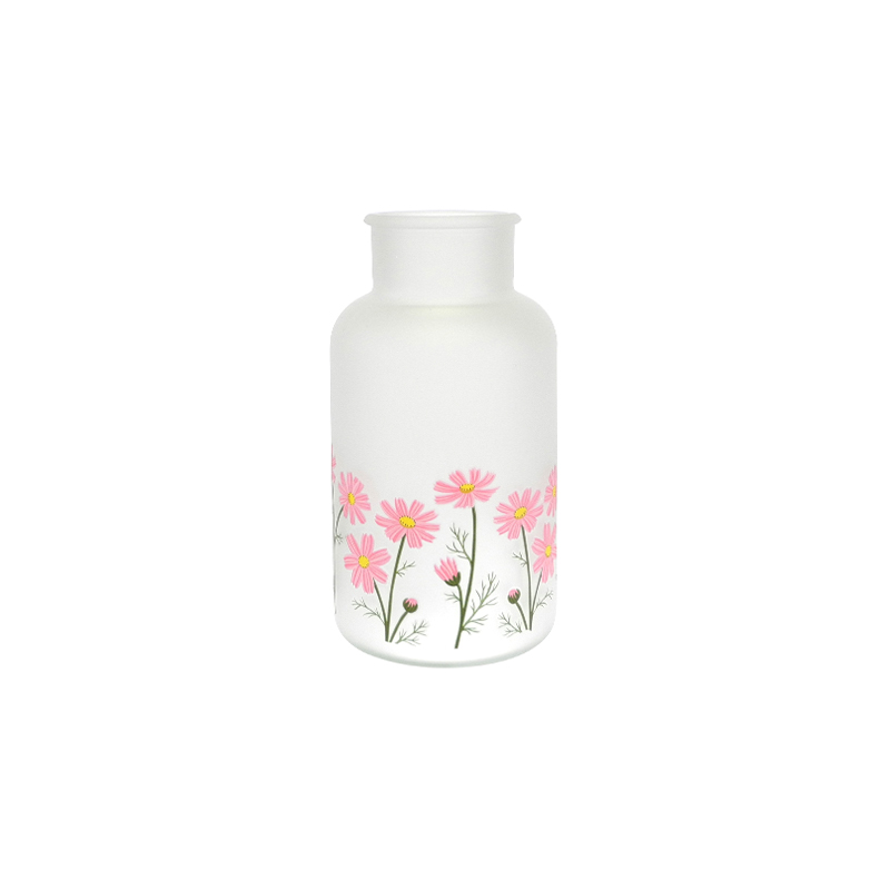 White Frosted Pattern Vase YD-SS-127
